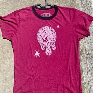 Big Bud Press Ringer Tee Disco Ball Size XL